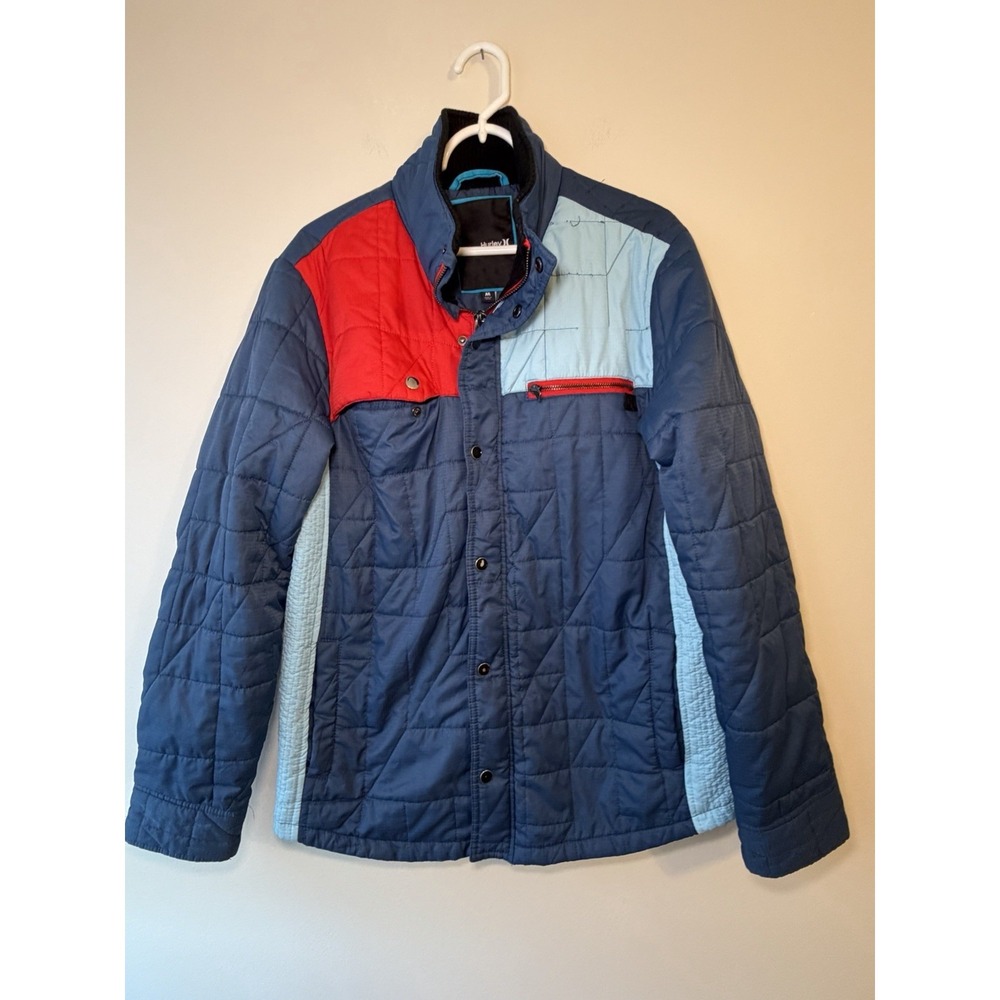 HURLEY‎ Men's Unisex Blue Red Jacket Coat 90s 2000s Size Medium  M